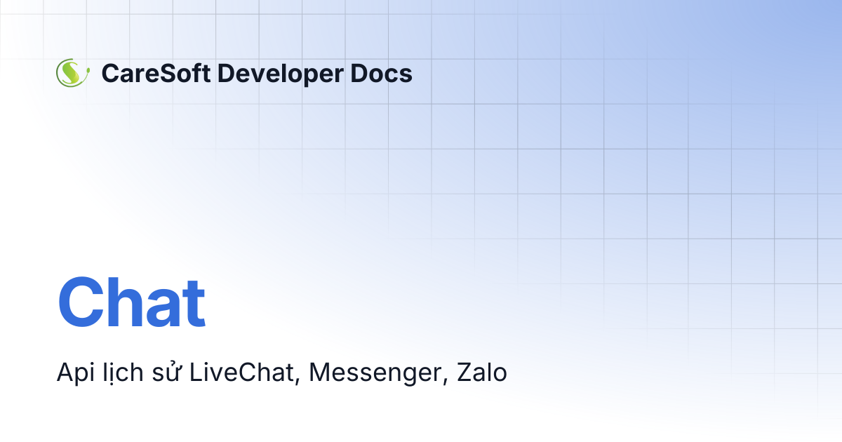 Chat | CareSoft Developer Docs