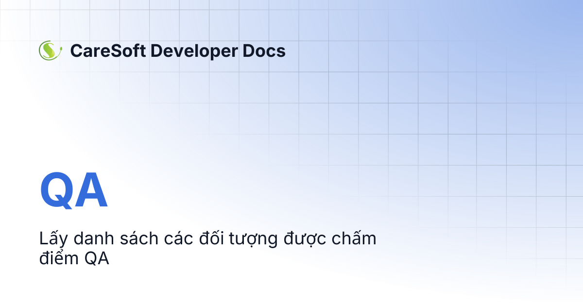 QA | CareSoft Developer Docs